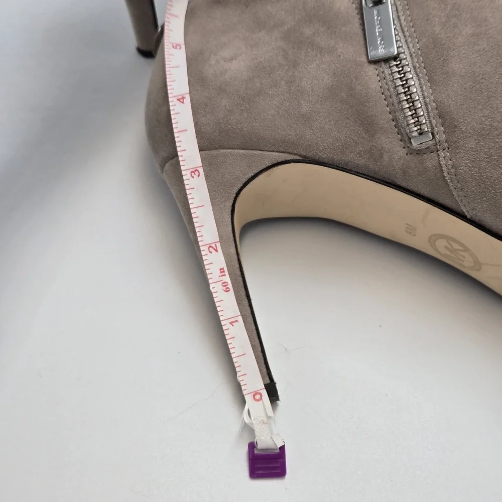 Michael Kors Booties Sammy Ankle Boots High Heeled Grey‎ Suede Women's 8M